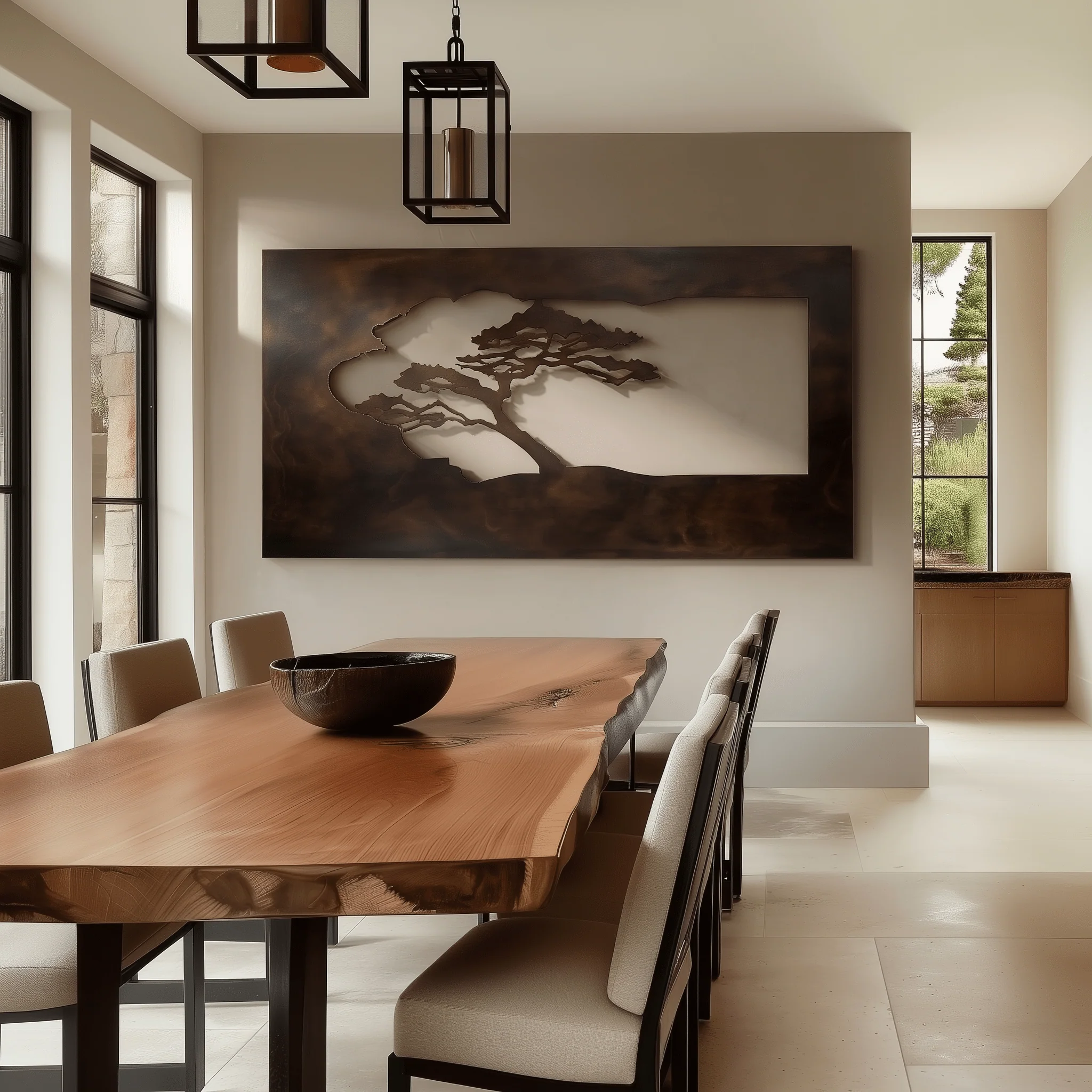 The Acacia - Metal Wall Art - Umber