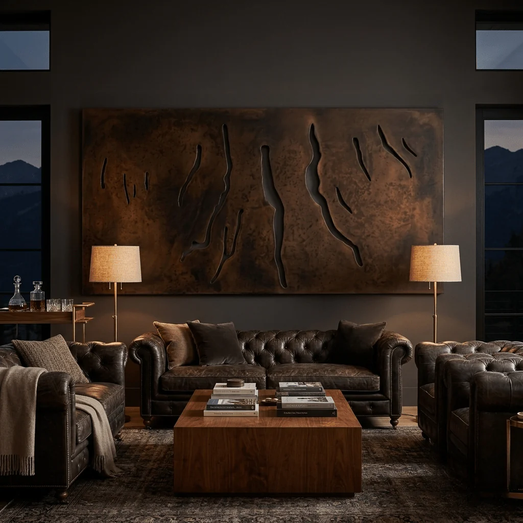 The Finger Lakes - Metal Wall Art - Umber