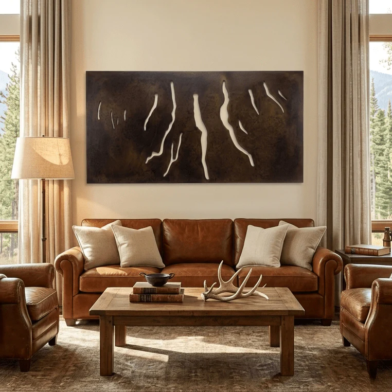 The Finger Lakes - Metal Wall Art - Umber - Image 2
