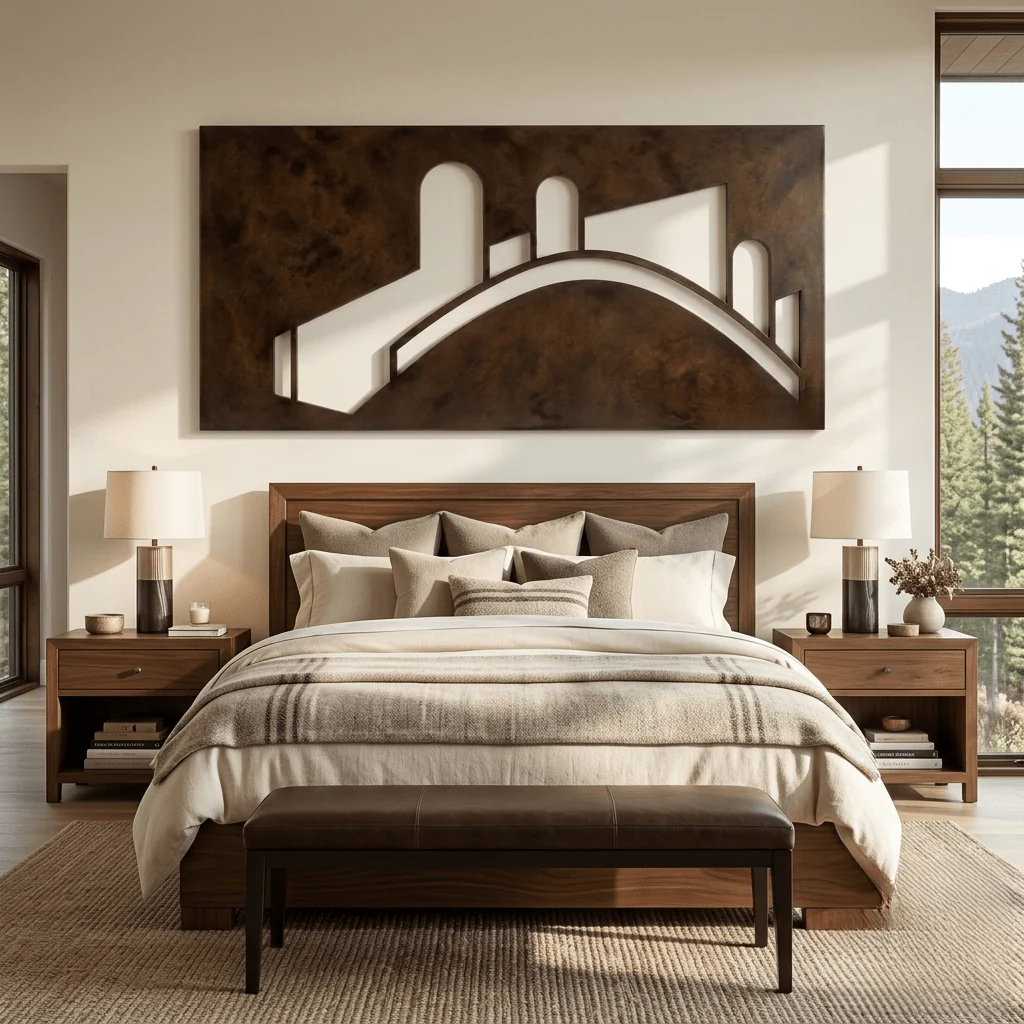 The Form Work - Metal Wall Art - Umber