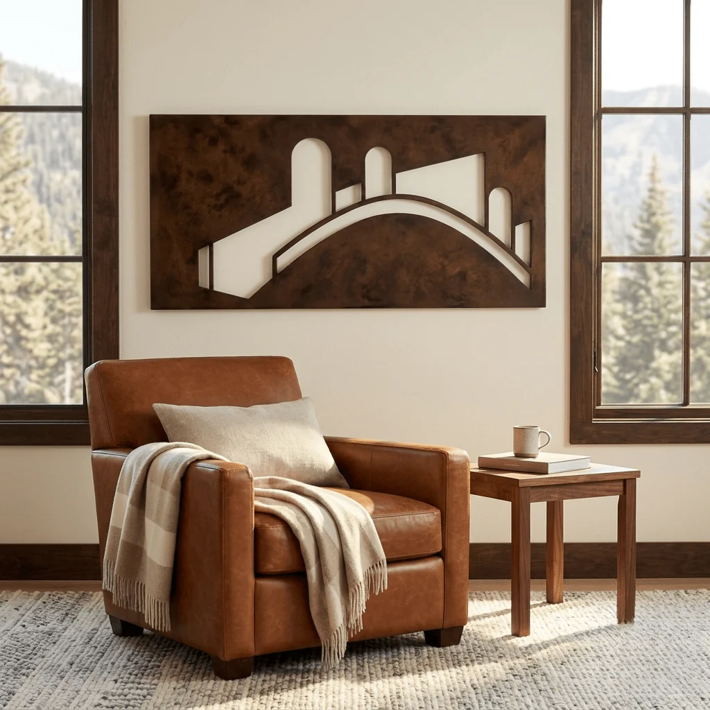 The Form Work - Metal Wall Art - Umber - Image 2