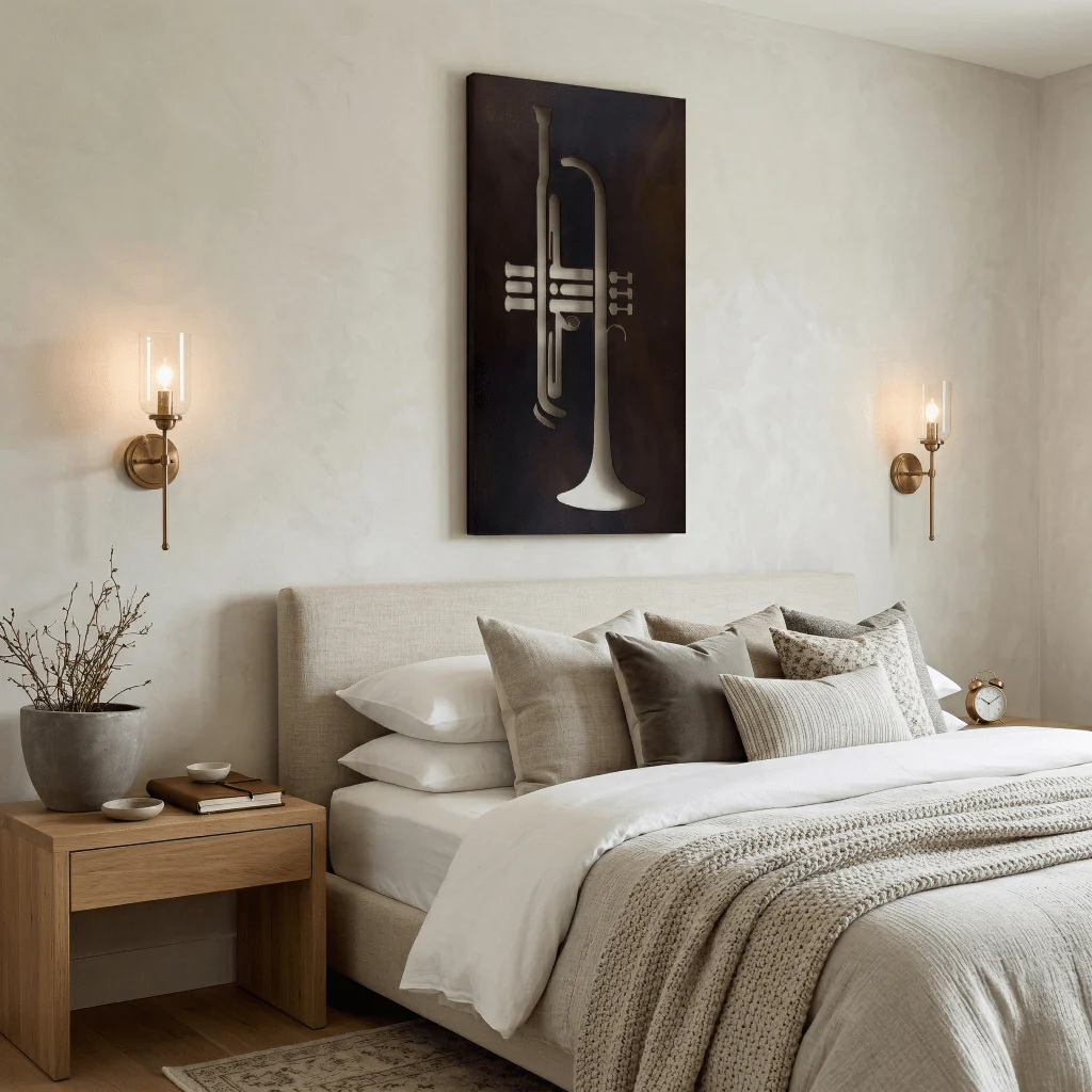 The Horn - Metal Wall Art - Umber