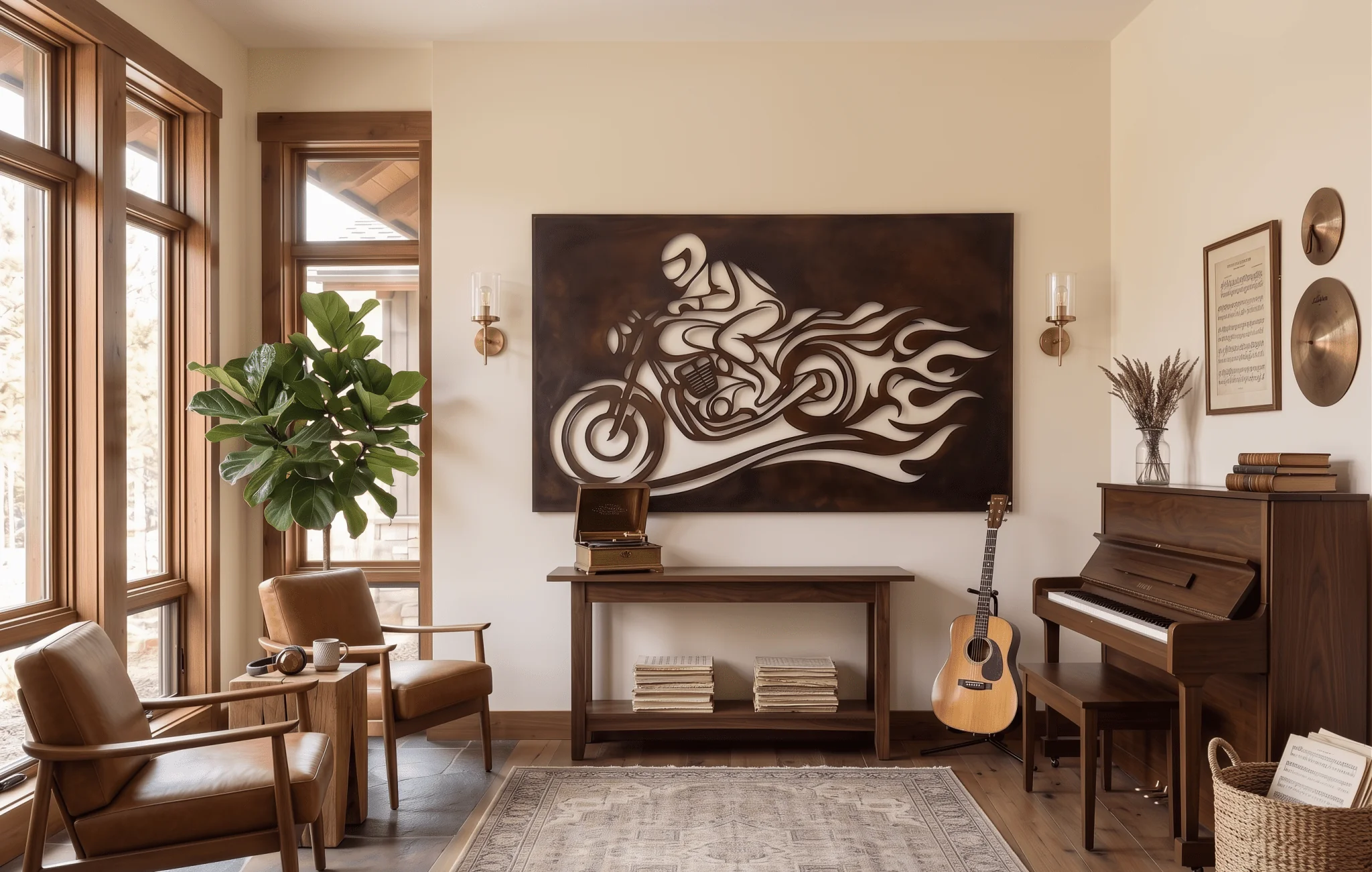 The Iron Rider - Metal Wall Art - Umber