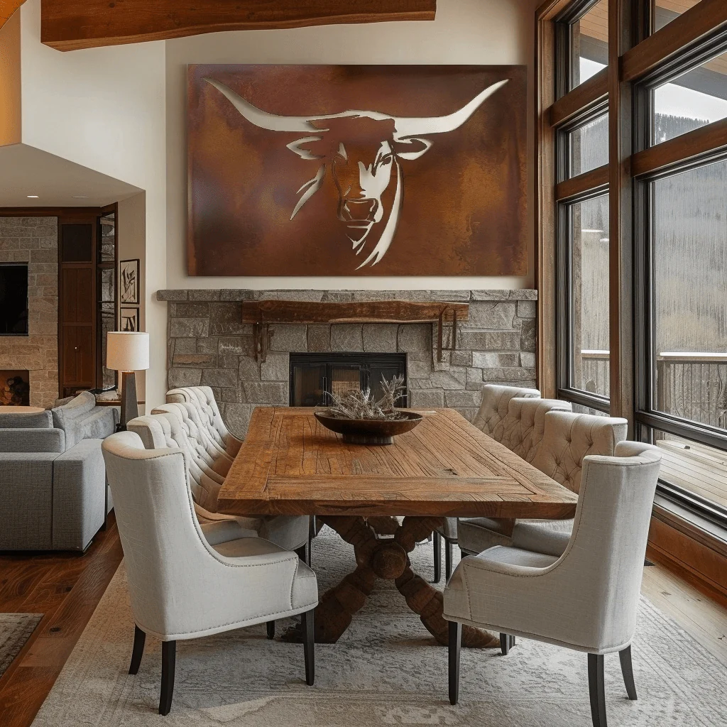 The Longhorn - Metal Wall Art - Oxide