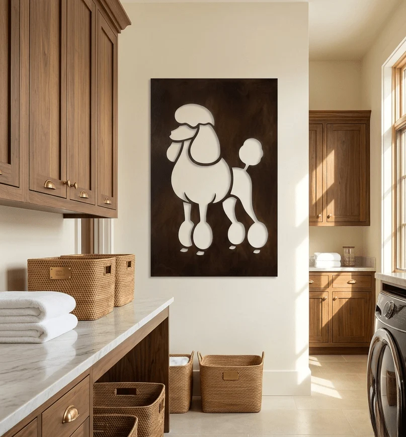 The Poodle - Metal Wall Art - Umber - Image 2