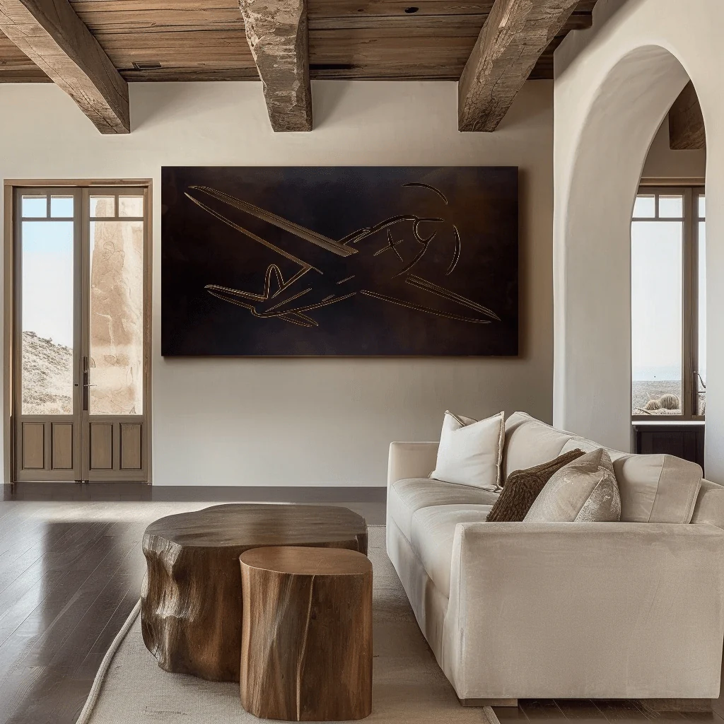 The Propeller - Metal Wall Art - Umber