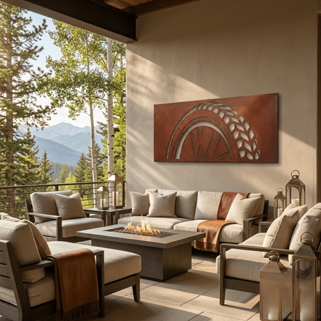 The Rolling Line - Metal Wall Art - Oxide - Image 3