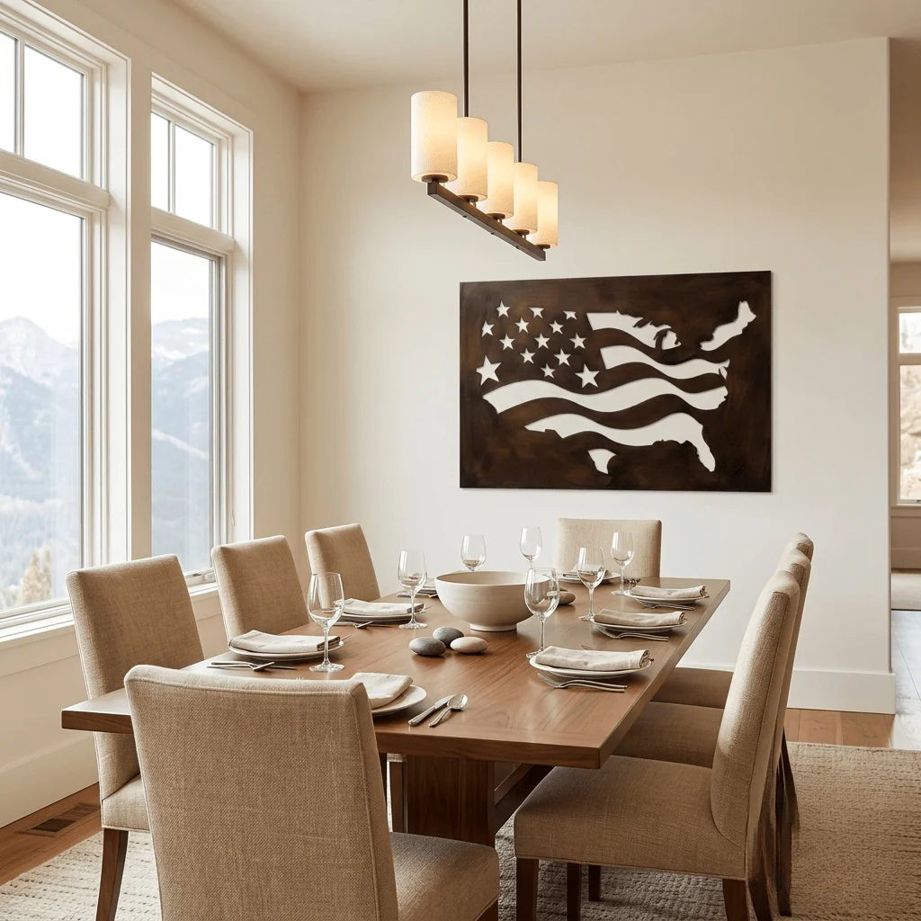 The Shape of Liberty - Metal Wall Art - Umber - Image 4
