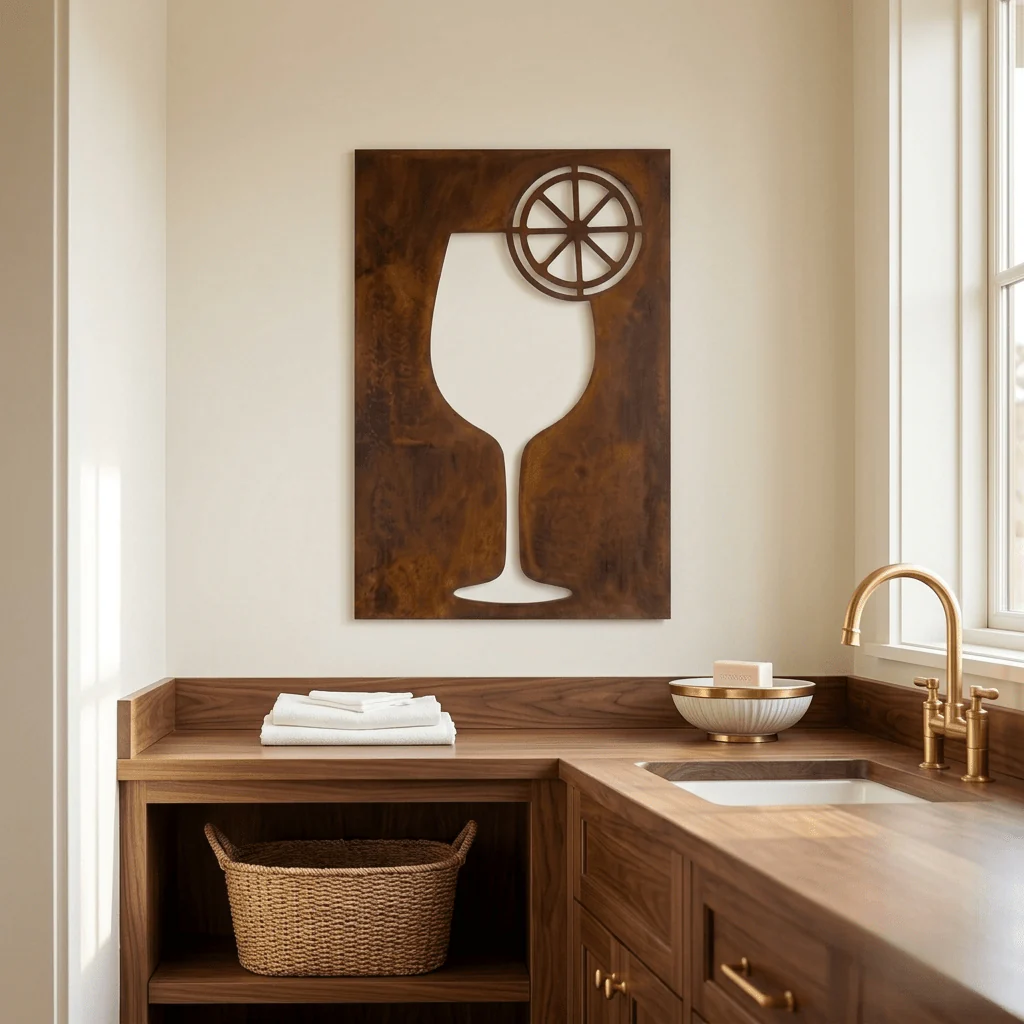 The Simple Spritz - Metal Wall Art - Umber - Image 3