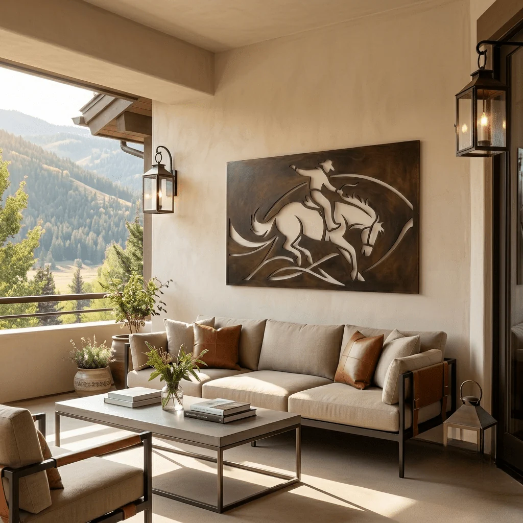 The Wild Stallion - Metal Wall Art - Umber - Image 5